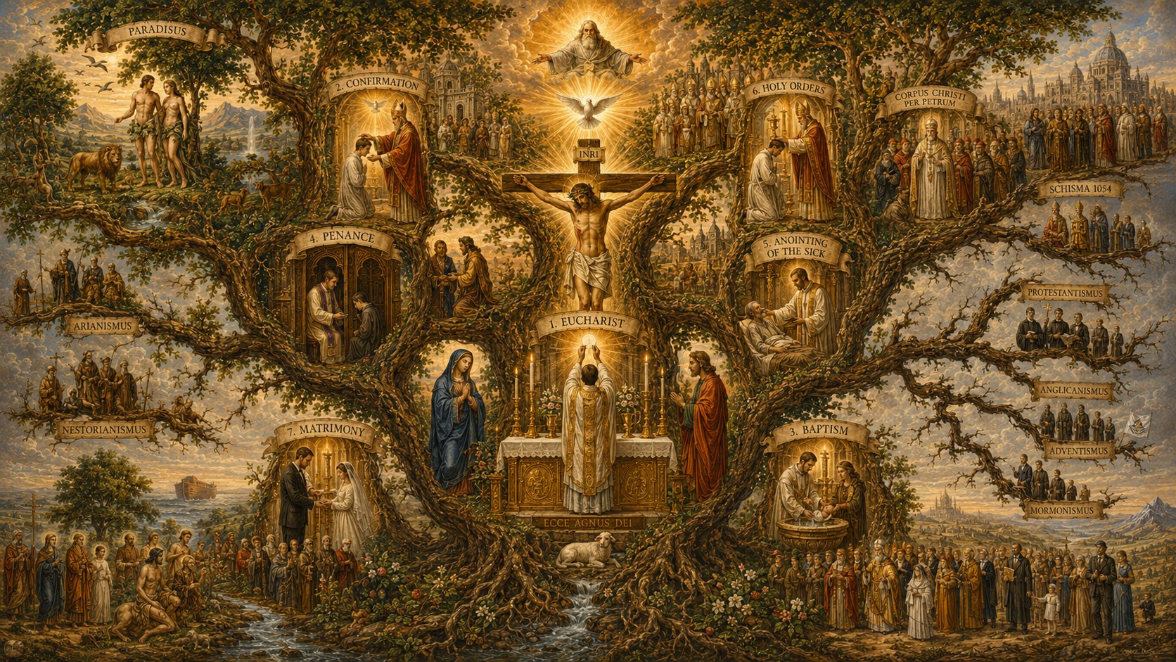 Sacred tree of sacramental and ecclesial continuity