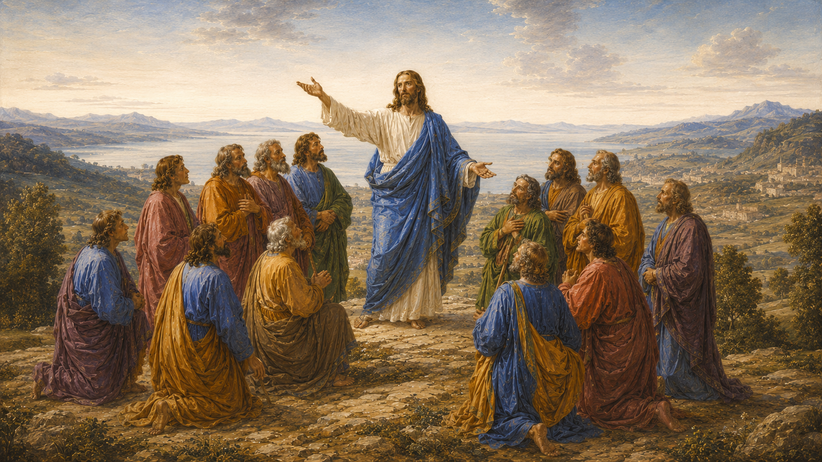 Christ sends the apostles to teach all nations
