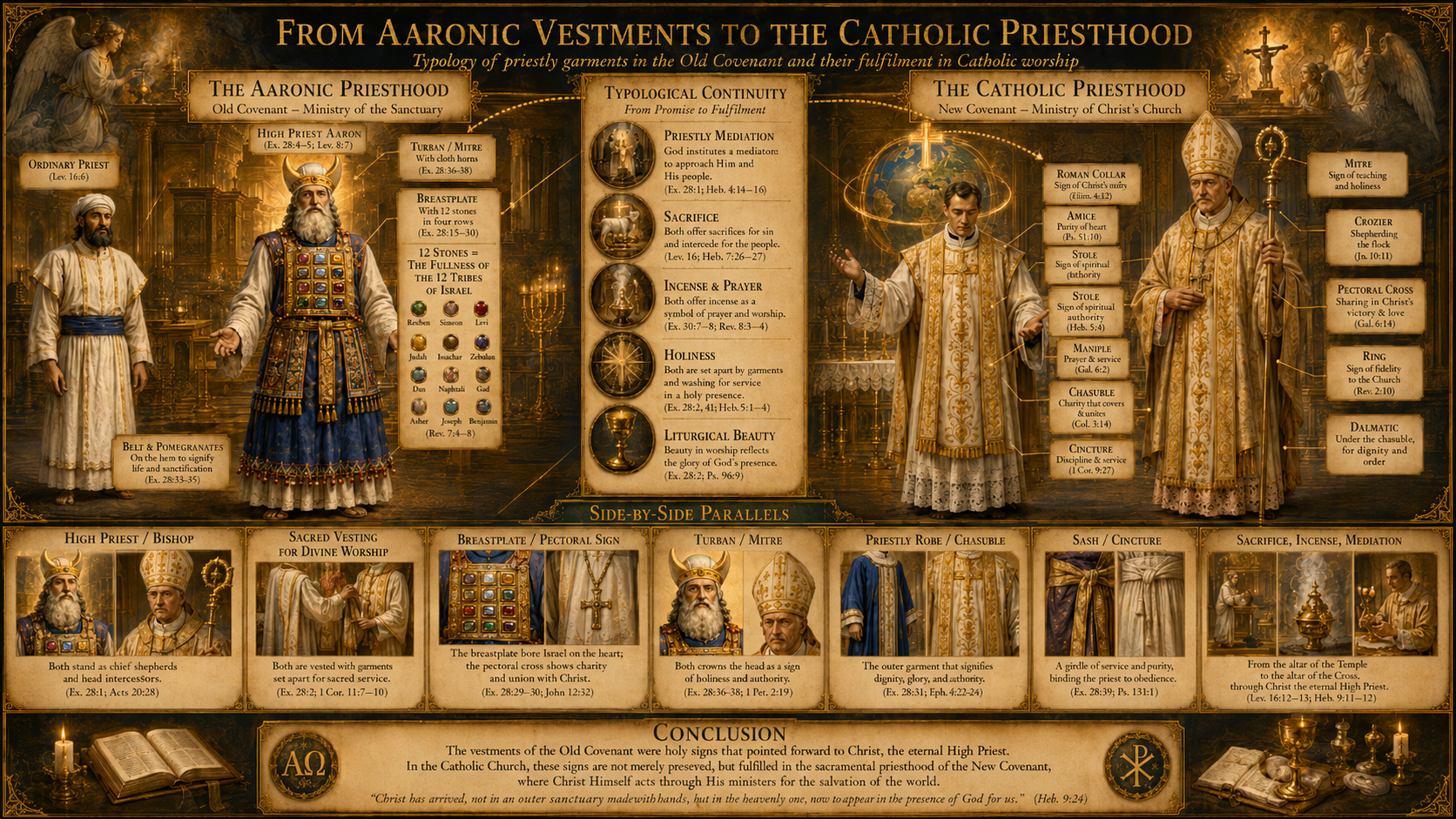 Typology from Aaronic vestments to the Catholic priesthood
