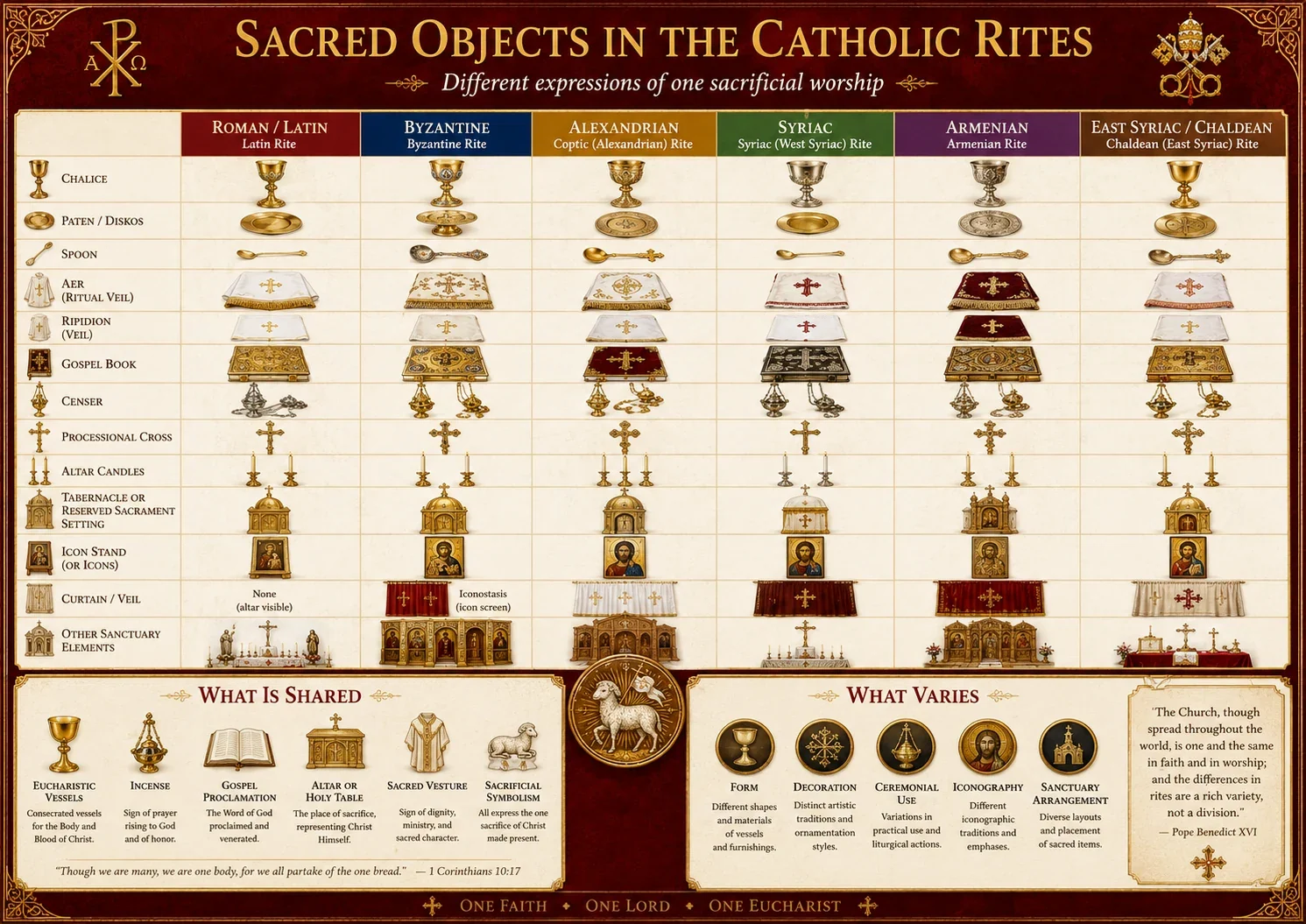 Sacred objects in the Catholic rites