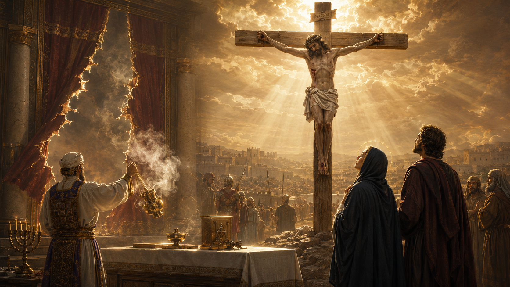 Calvary and the torn veil