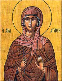 Historical or devotional representation associated with Agatha of Sicily
