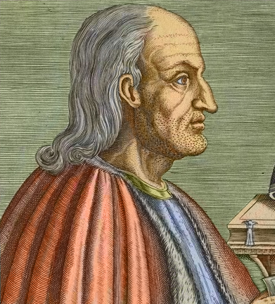 Historical or devotional representation associated with Anselm of Canterbury