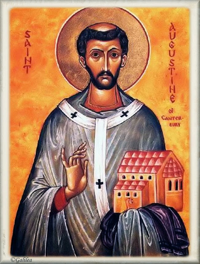 Historical or devotional representation associated with Augustine of Canterbury
