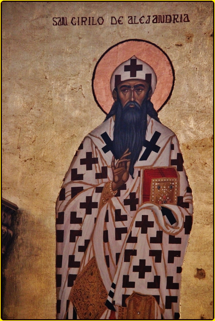 Historical or devotional representation associated with Cyril of Alexandria