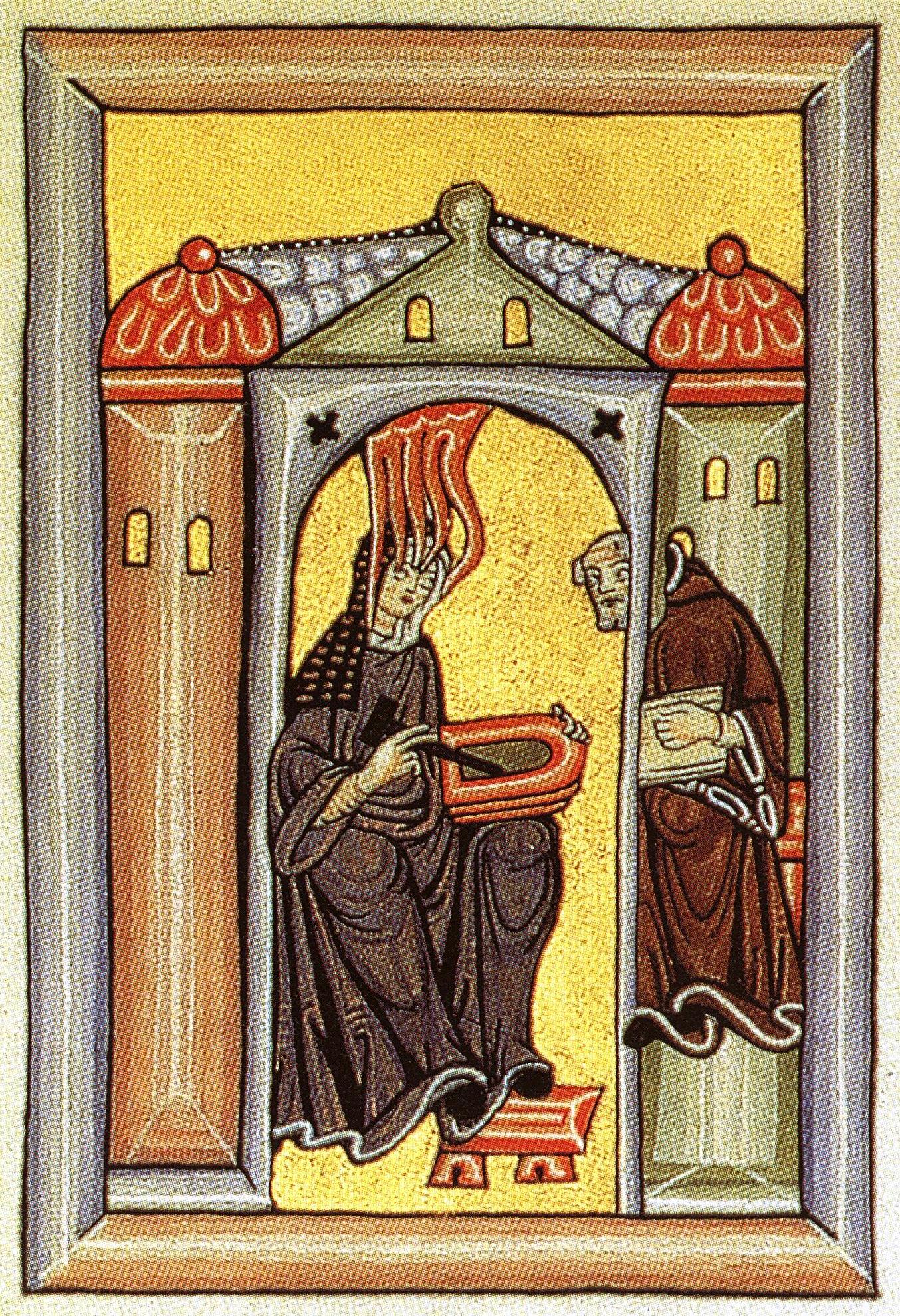 Historical or devotional representation associated with Hildegard of Bingen