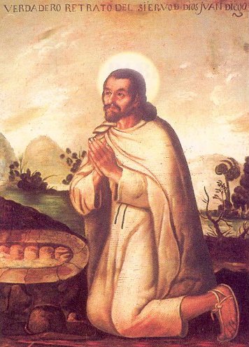 Historical or devotional representation associated with Juan Diego