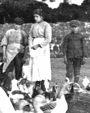 Historical or devotional representation associated with Maria Goretti