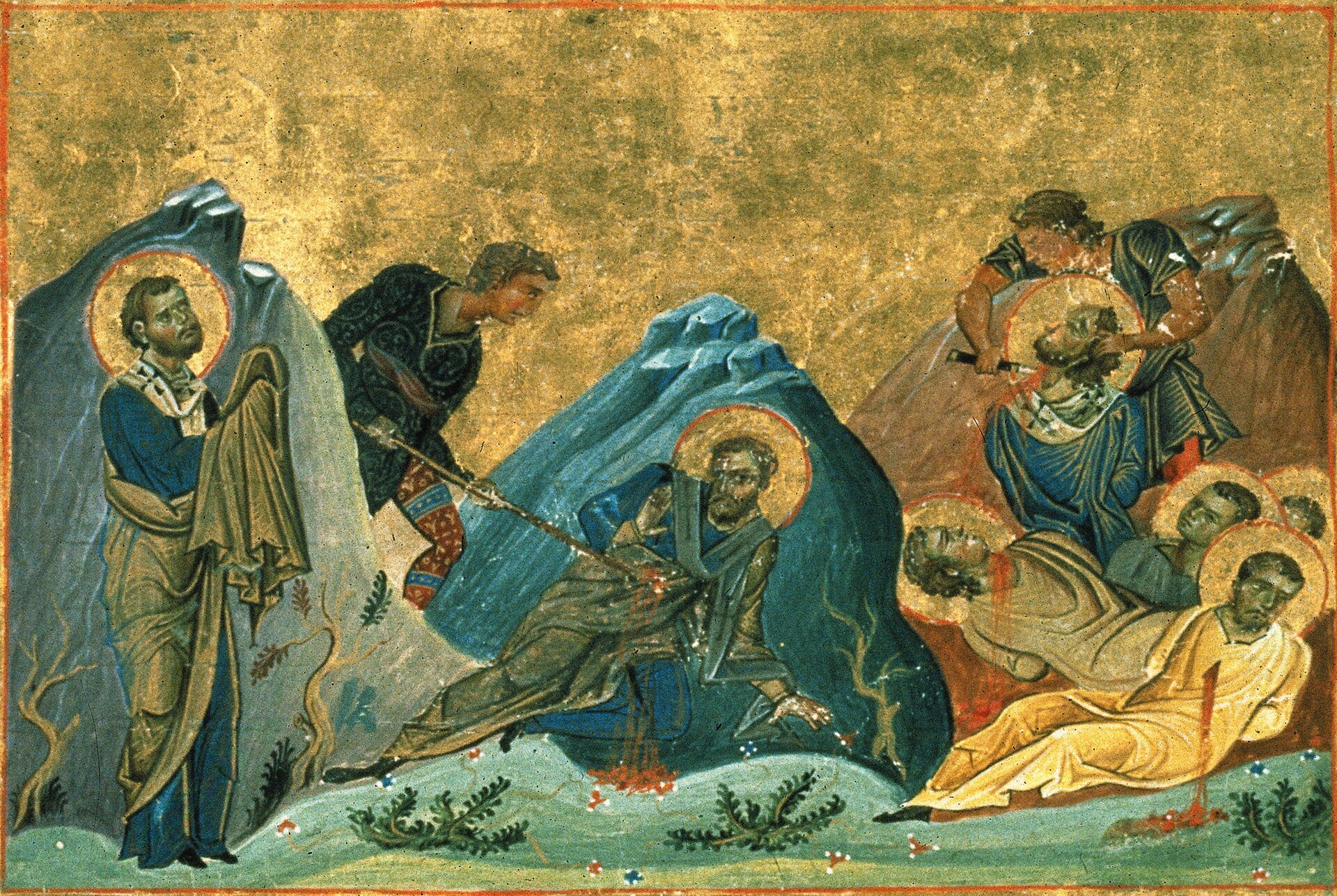 Historical or devotional representation associated with Ampliatus