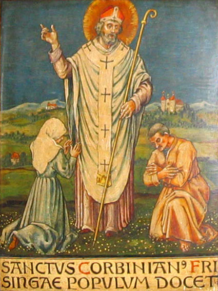 Historical or devotional representation associated with Corbinian