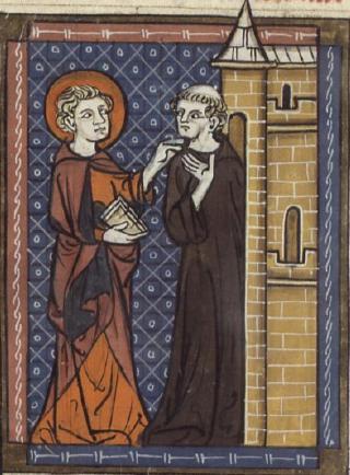 Historical or devotional representation associated with Fursey