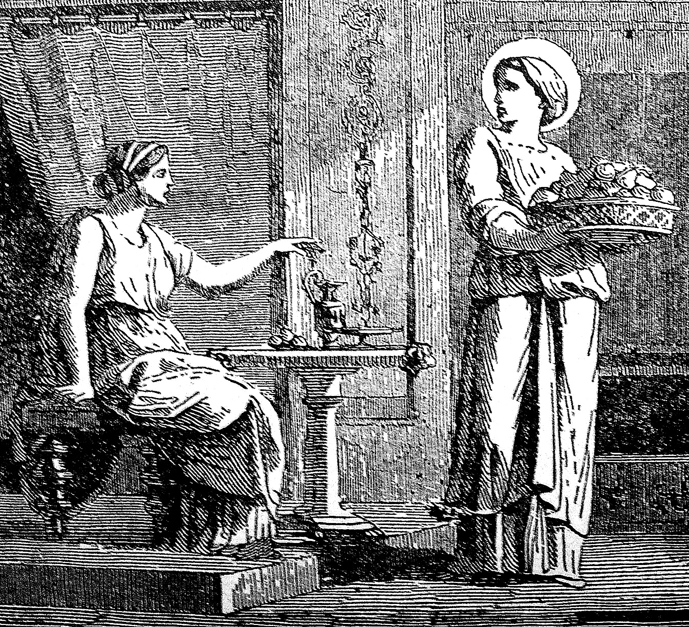 Historical or devotional representation associated with Serapia