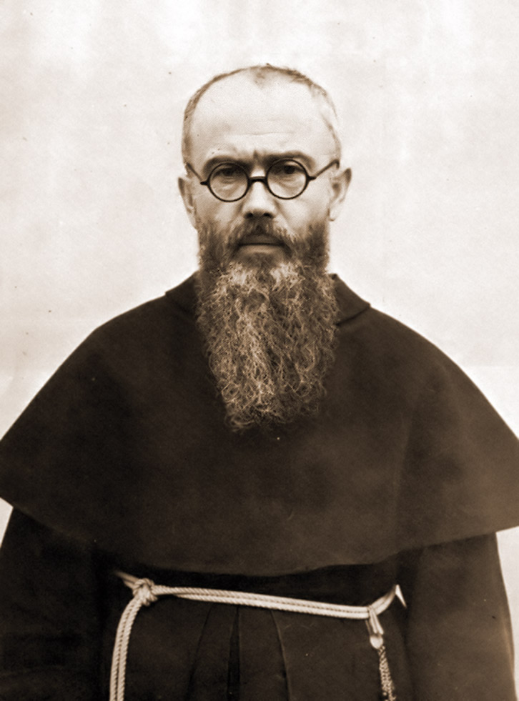 Historical or devotional representation associated with Maximilian Kolbe