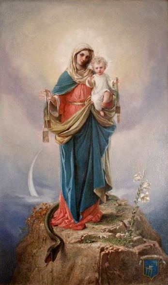 Historical or devotional representation associated with Our Lady of Mount Carmel